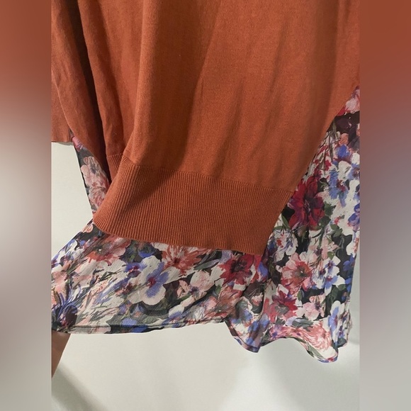 LOGO by Lori Goldstein - Sweater Top with Floral accent - Picture 6 of 12